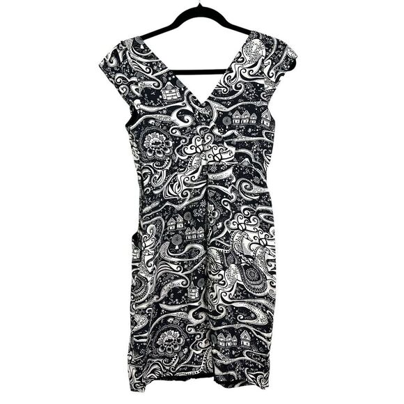 Anthropologie Moulinette Soeurs Womens Dress Floral Cap Sleeves Pockets Sz 4P - Picture 4 of 5